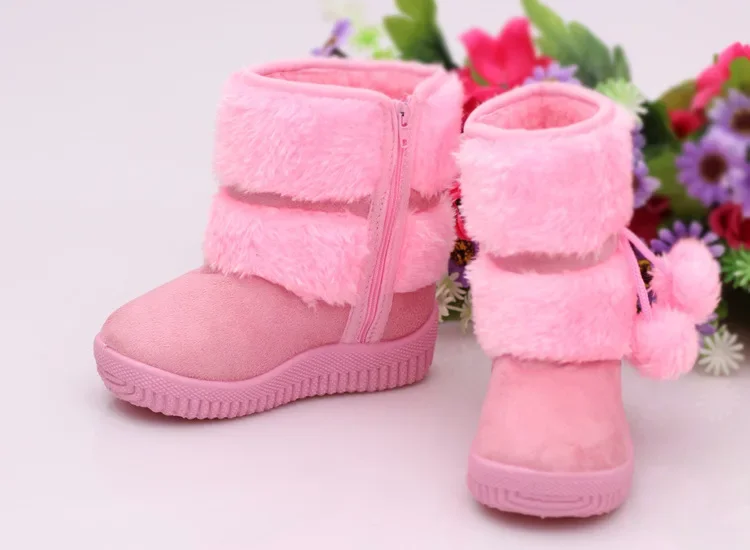 Girls Snow Boots 2023 Winter Comfortable Thick Warm Kids Boots Lobbing Ball Thick Children Autumn Cute Boys Boots Princess Shoes - Image 21