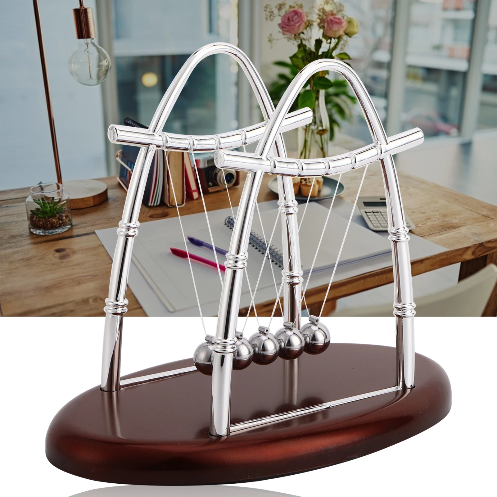 Newton's Cradle Balance Balls Decor 's Balance Balls 's Balance Steel Balls Physics Science Pendulum Ornaments Toy Desk