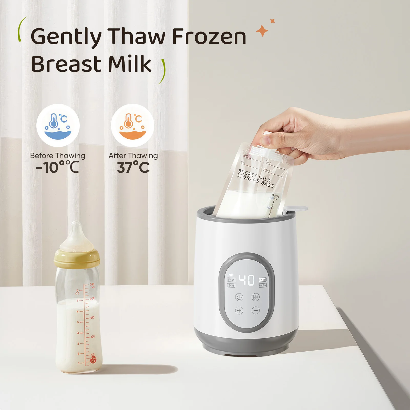 Baby Bottle Warmer sterilizer Multifunction Breast Milk Warmer Accurate Temperature Control Baby Bottle Heater Baby Newborn Item - Image 3