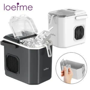 LOEFME Automatic Electric Ice Cube Maker Desktop Bullet Shaped Ice Machine 1200ML Self-Cleaning Portable For Home Office Kitchen