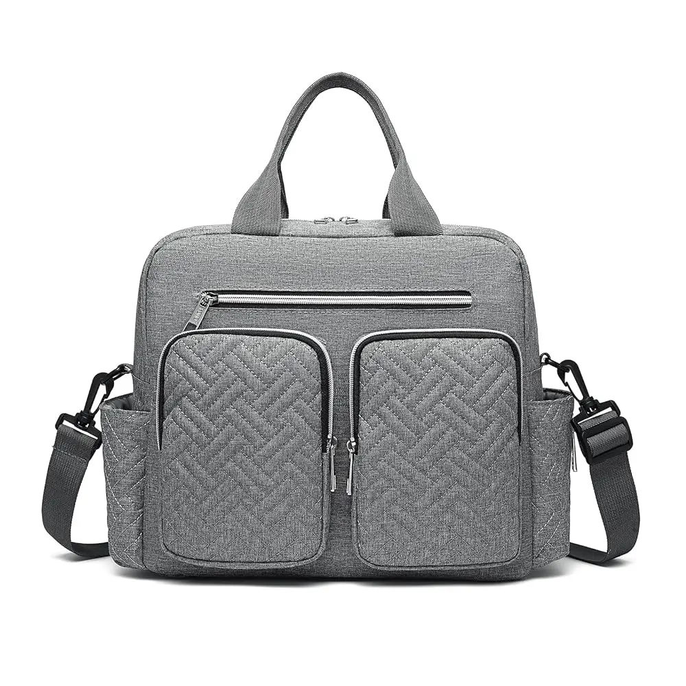 KONO Baby Diaper Bag Stylish & Walkable for Mom and Dad travel bag with Insulated Pockets for Vials & Snacks - Image 11