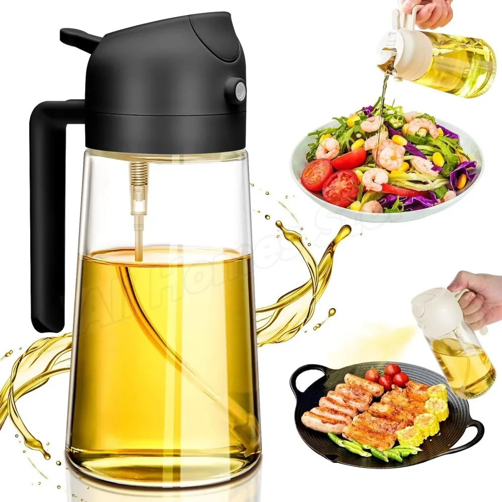 2IN1 Oil Dispenser 1-2PCS Mister 500ML Spray Plastics Oil Spray Bottle with 2pcs Brush Spray Pour Cooking Spritzer BBQ Bottle - Image 37