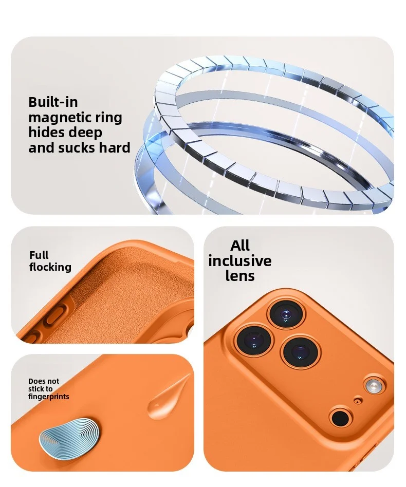 New Liquid Magnetic Silicone Phone Case For iPhone 17 16 15 14 13 12 Pro Max 16 Plus 17Pro 17 Air For Magsafe Soft Bumper Cover - Image 9