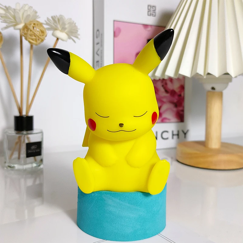 Genuine Pokemon elf Night Light Figure Pikachu Eevee Psyduck Bulbasaur Jirachi Bedside Lamp Bedrooms Children Toys Christmas Gif - Image 7