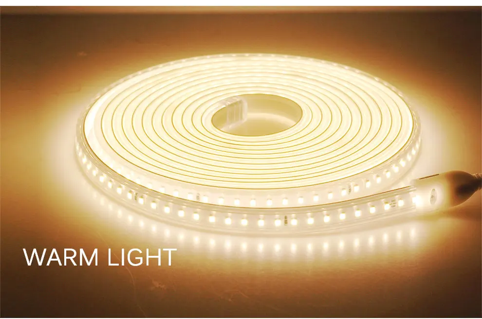 Soft Flexible 220V LED Strip Not Dazzling 120LEDs/m 8W/m with EU Plug and Switch Waterproof High Brightness LED Strip Light - Image 8