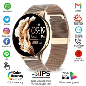 2025 New Women SmartWatch Bluetooth Call Lady Watches Sport Waterproof  Heart Rate  Sleep Smart Watch for  Women Present Gift