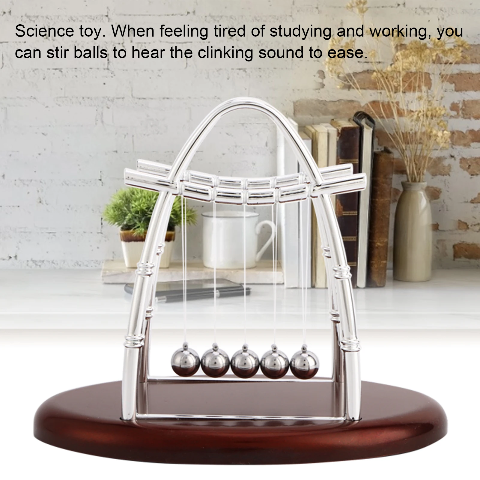 Newton's Cradle Balance Balls Decor 's Balance Balls 's Balance Steel Balls Physics Science Pendulum Ornaments Toy Desk - Image 5