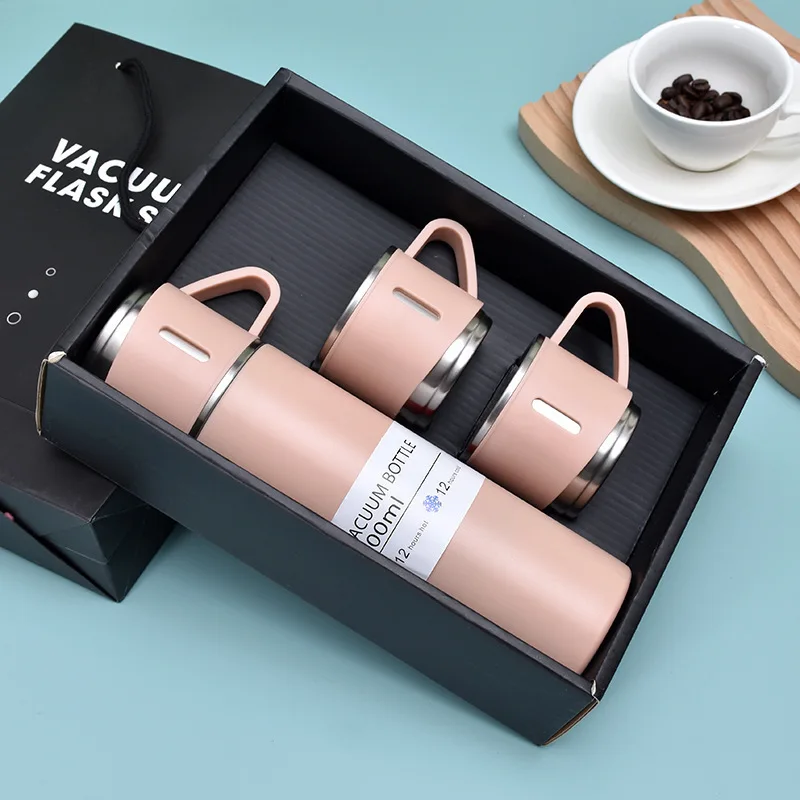 500ML Stainless Steel Vacuum Flask Gift Set Office Business Style Thermos Bottle Outdoor Hot Water Thermal Insulation Couple Cup - Image 18