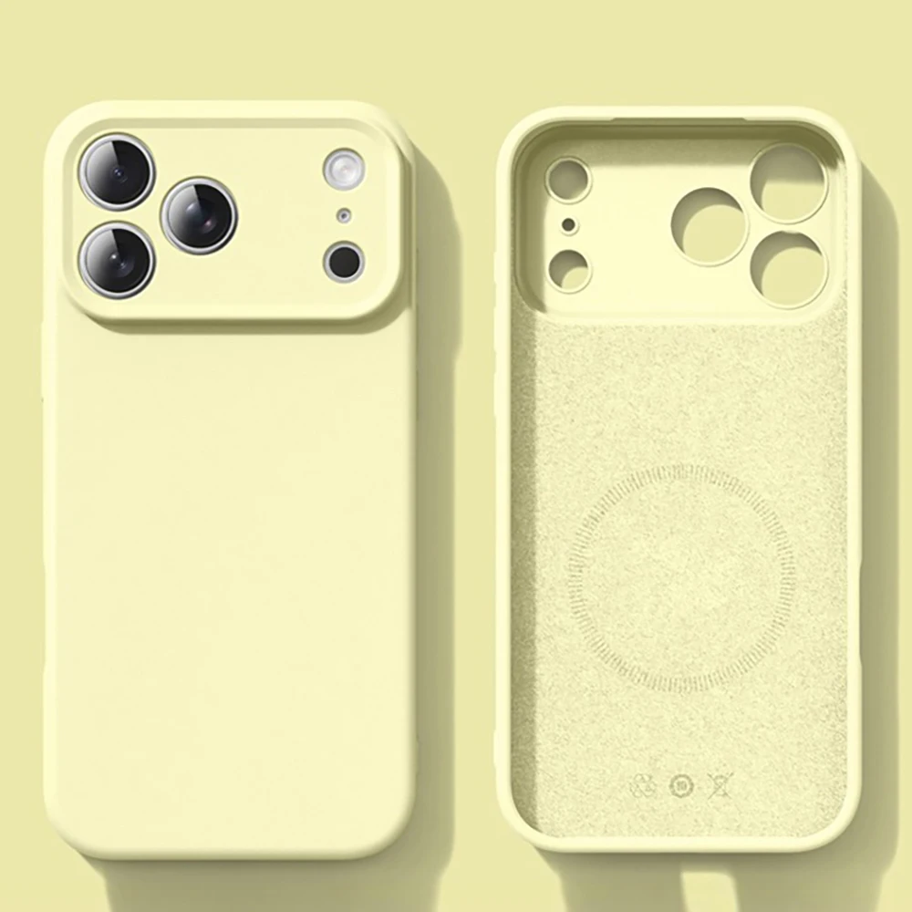 New Liquid Magnetic Silicone Phone Case For iPhone 17 16 15 14 13 12 Pro Max 16 Plus 17Pro 17 Air For Magsafe Soft Bumper Cover - Image 4