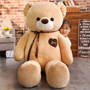 60CM Large Kawaii Teddy Bear Plush Toy Super Soft Drag Bow Sleep Soothing Throw Pillow Doll Child Birthday Christmas Gift