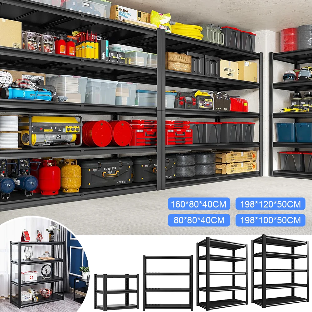 3/4 Tier storage rack Shelving Heavy Duty, Adjustable supermarket shelves carbon steel warehouse racks household storage racks - Image 9