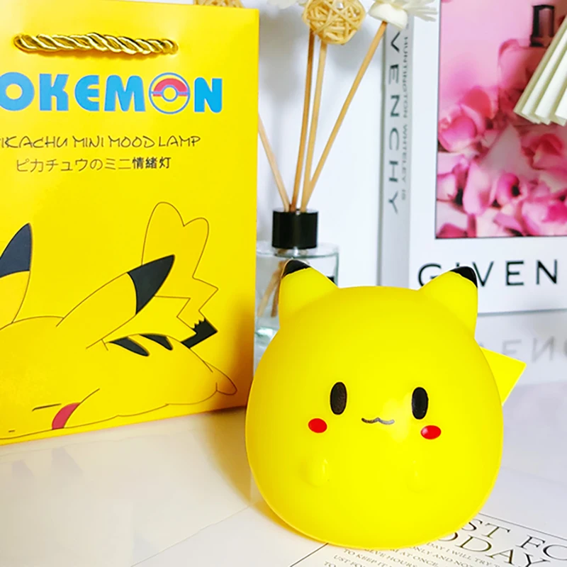 Genuine Pokemon elf Night Light Figure Pikachu Eevee Psyduck Bulbasaur Jirachi Bedside Lamp Bedrooms Children Toys Christmas Gif - Image 6