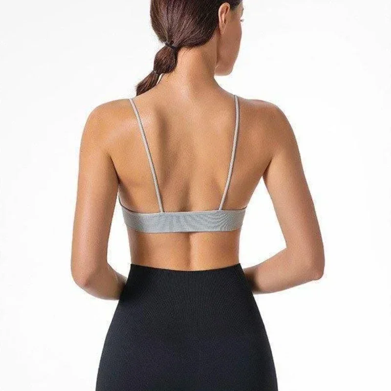 V Neck Seamless Triangle Cup Bra Camisole Underwear Wrapped Chest Women S M L Breathable Gather Up Sports Fitness Yoga Casual - Image 4