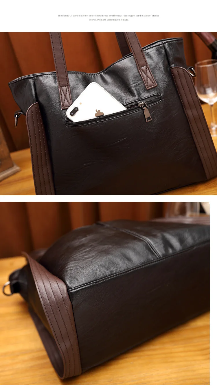 Large Capacity Handbags Women Soft Leather Shoulder Crossbody Bag Ladies Bucket Bags Retro Tote Luxury Satchel Handbag and Purse - Image 18