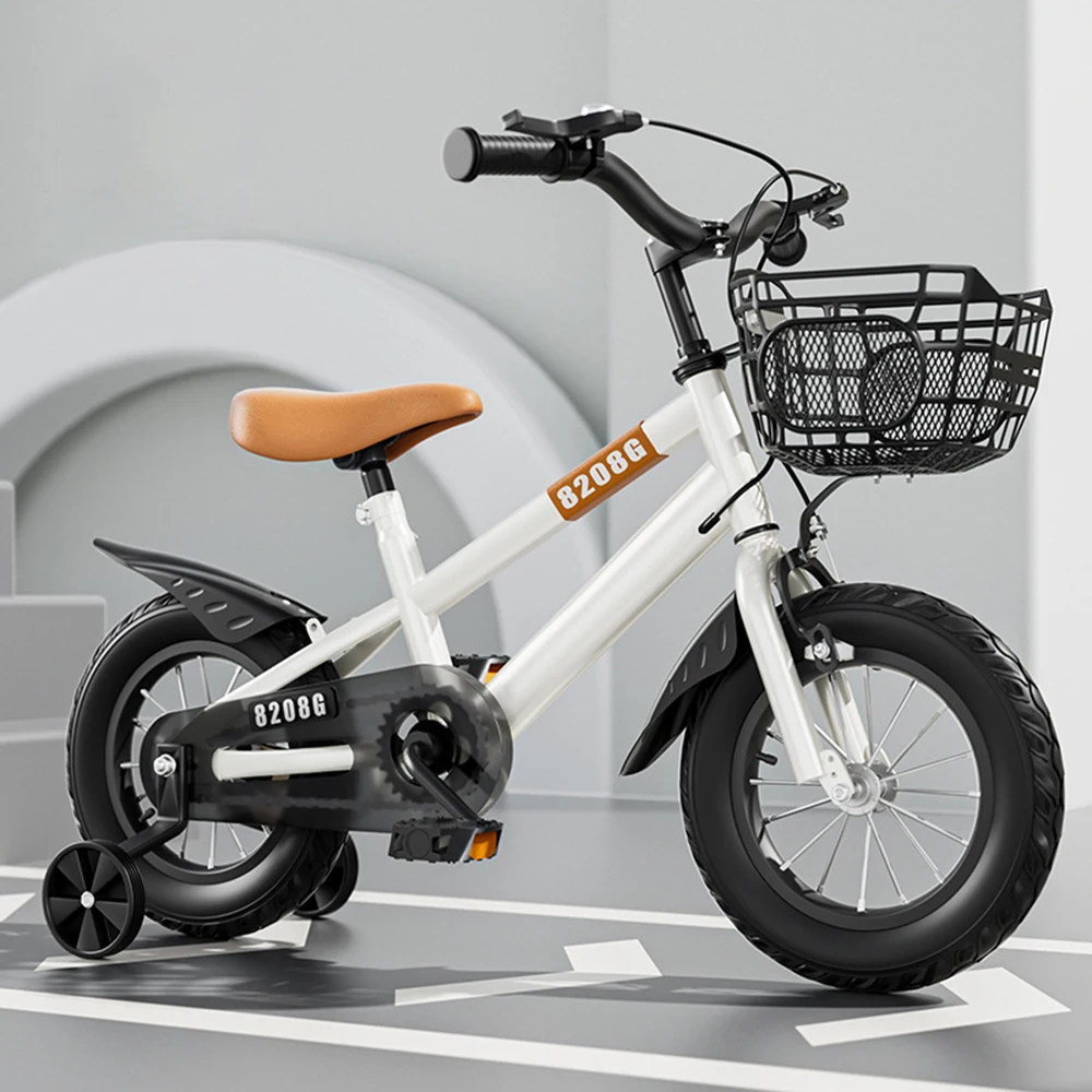 Kids Bike Bicycle for Girls Ages 3-7 Years with Training Wheels Basket Kids Bicycle - Image 16