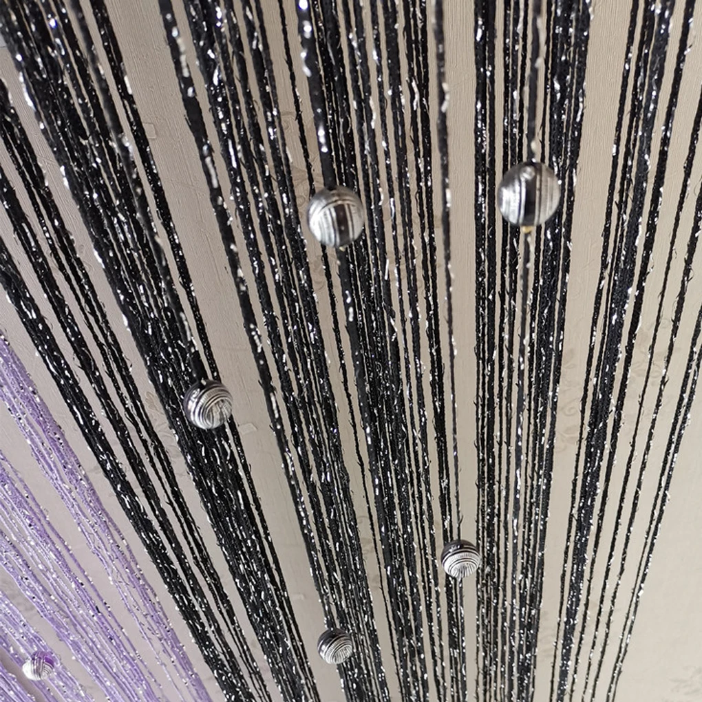 Crystal Beaded String Curtains Screen String Divider Blind Flash Line Shiny Tassel String Door Curtain for Living Door Window - Image 11