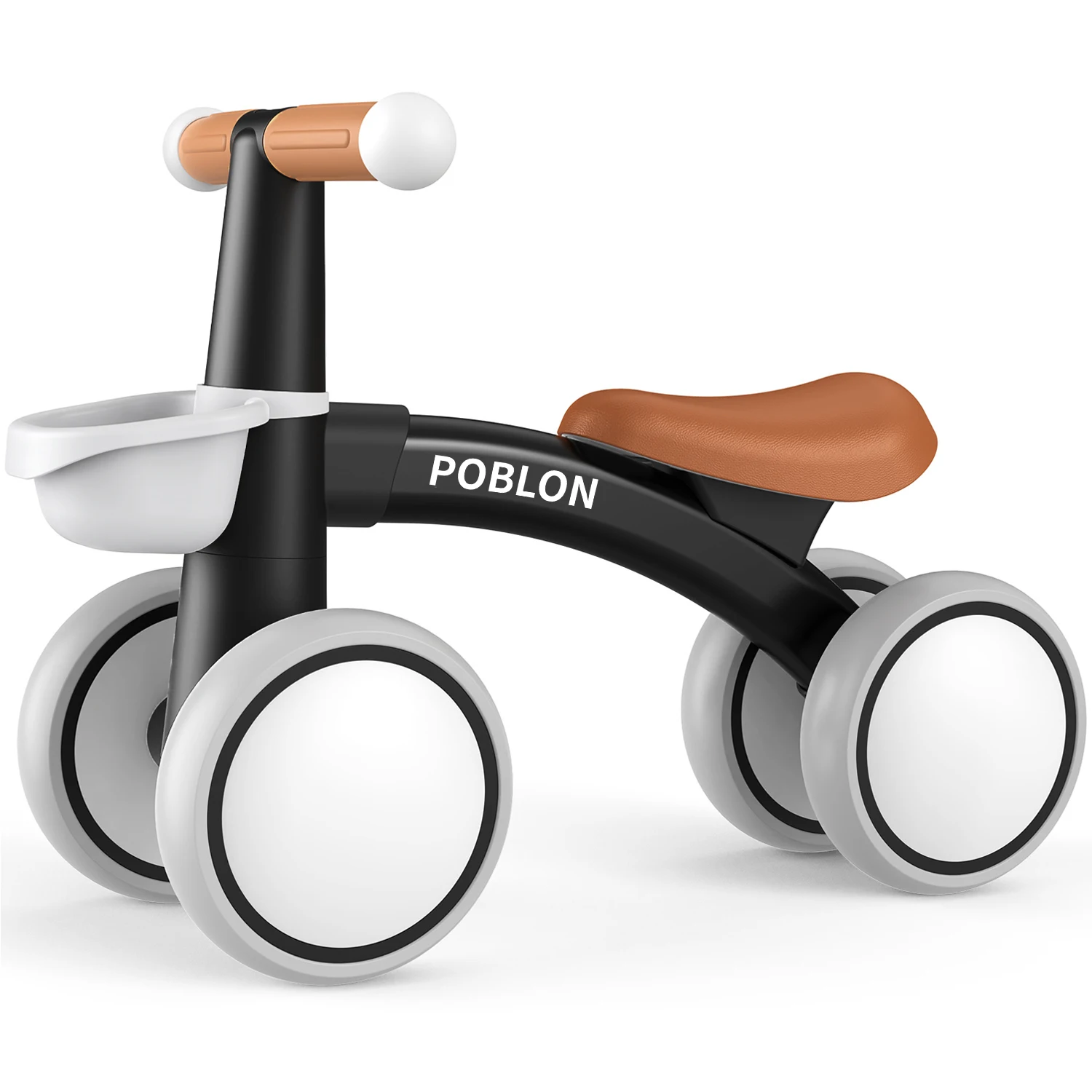 Baby Walkers, Poblon Unpedaled Baby Balance Bike for Children from 1 to 2 Years Old 12-24 Months 4 Wheels Bicycle with Basket - Image 7