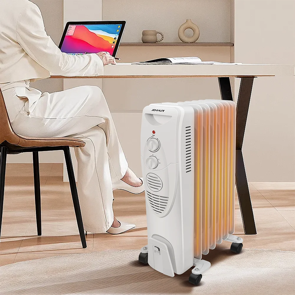 Electric Warmer, Oil Radiator Heater, Electric Heater with wheels, 3-speed adjustable, Anti-tip, Overheat Protection, EU Plug - Image 2