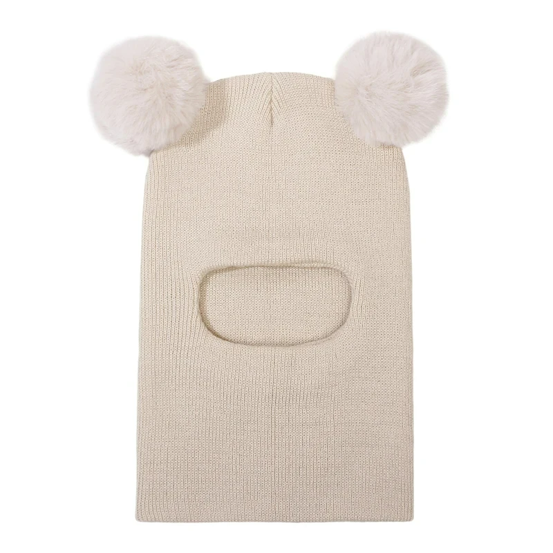 One-Piece Baby Hat Scarf for Boys Cute Pompom Kids Knitted Beanie Winter Infant Girls Cap Ears Neck Warm Protection Bonnet 1-5Y - Image 20