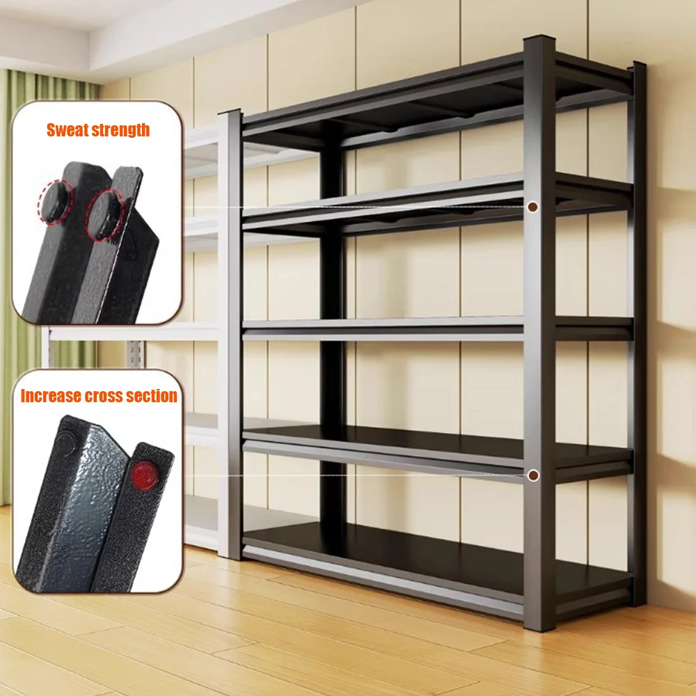3/4 Tier storage rack Shelving Heavy Duty, Adjustable supermarket shelves carbon steel warehouse racks household storage racks - Image 14