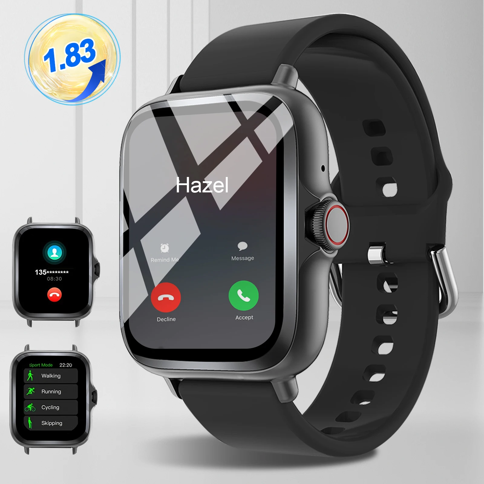 Smart watch with full touch screen, call, message reminder, music control and other functions, compatible with iPhone/android mo - Image 13