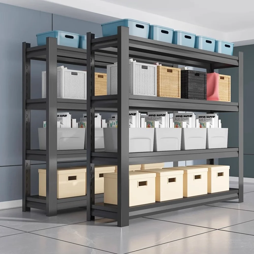 3/4 Tier storage rack Shelving Heavy Duty, Adjustable supermarket shelves carbon steel warehouse racks household storage racks - Image 10