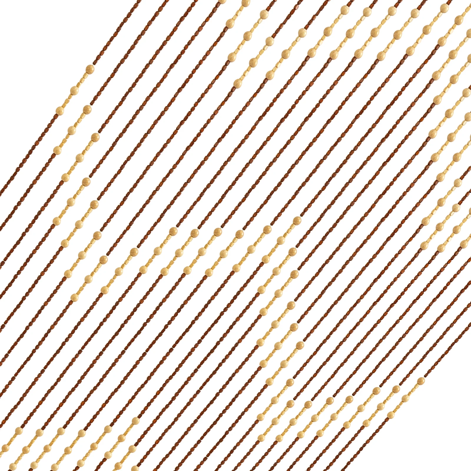 Wooden Bead Curtain 35.4*68.9IN Size 27 Lines Retro Design No-Punch Installation for Living Room Bedroom Door Window Decoration - Image 17