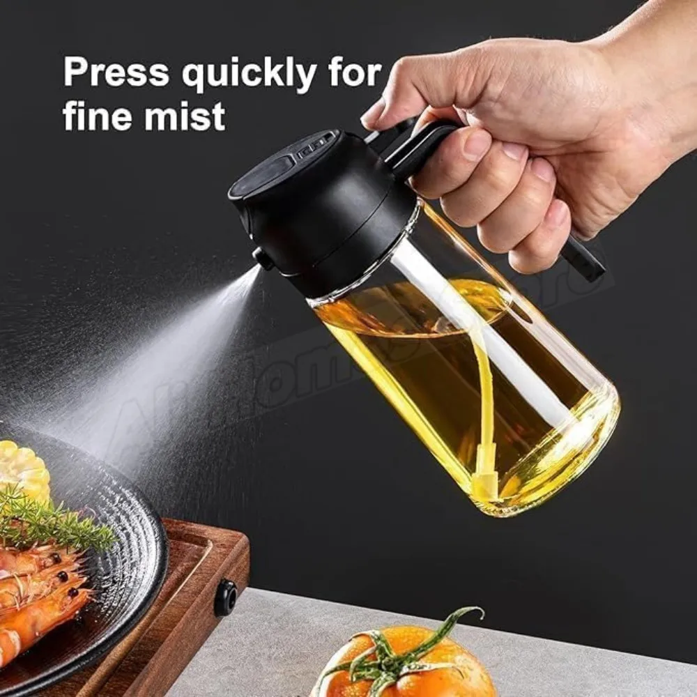 2IN1 Oil Dispenser 1-2PCS Mister 500ML Spray Plastics Oil Spray Bottle with 2pcs Brush Spray Pour Cooking Spritzer BBQ Bottle - Image 38