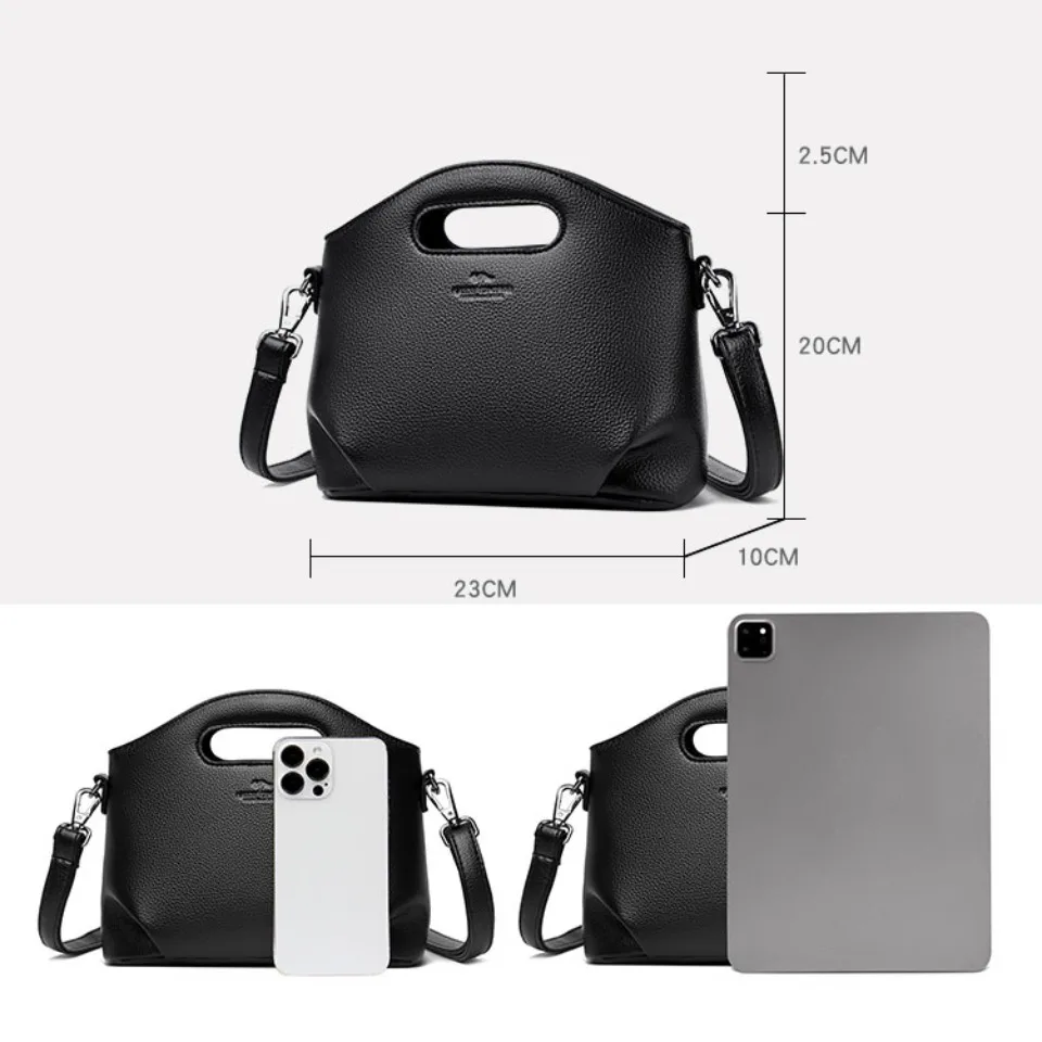 Genuine Brand Luxury Handbags Women Bags Designer Top Quality Soft Leather Small Casual Tote Bags For Women Shoulder Bag Winter - Image 5