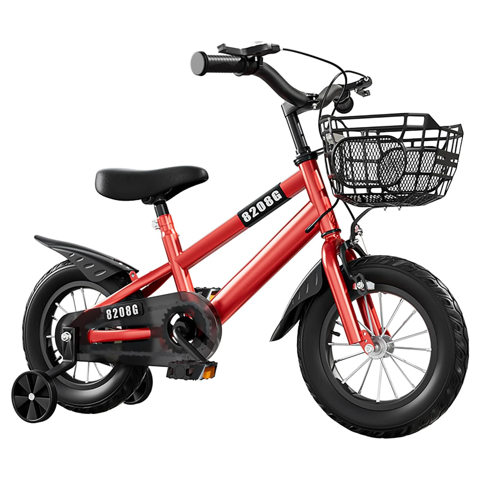 Kids Bike Bicycle for Girls Ages 3-7 Years with Training Wheels Basket Kids Bicycle - Image 7