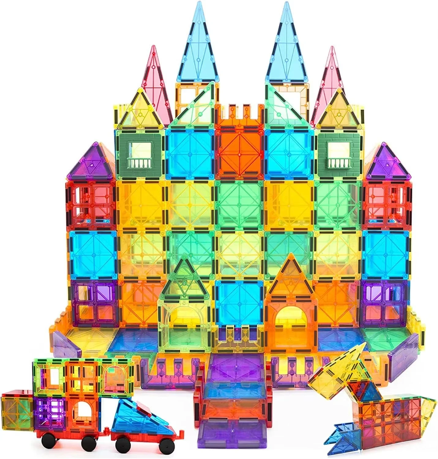 100PCS educational toy magnetic building blocks kids DIY building sets star diamond magnetic tiles for kids Christmas gift - Image 3