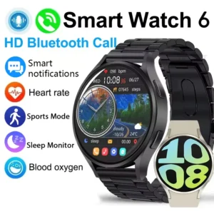 KESHUYOU 2025 New Women's Fashion Smart Watch 6 Bluetooth Calling Health Monitoring Alarm Men's Sports Smartwatch