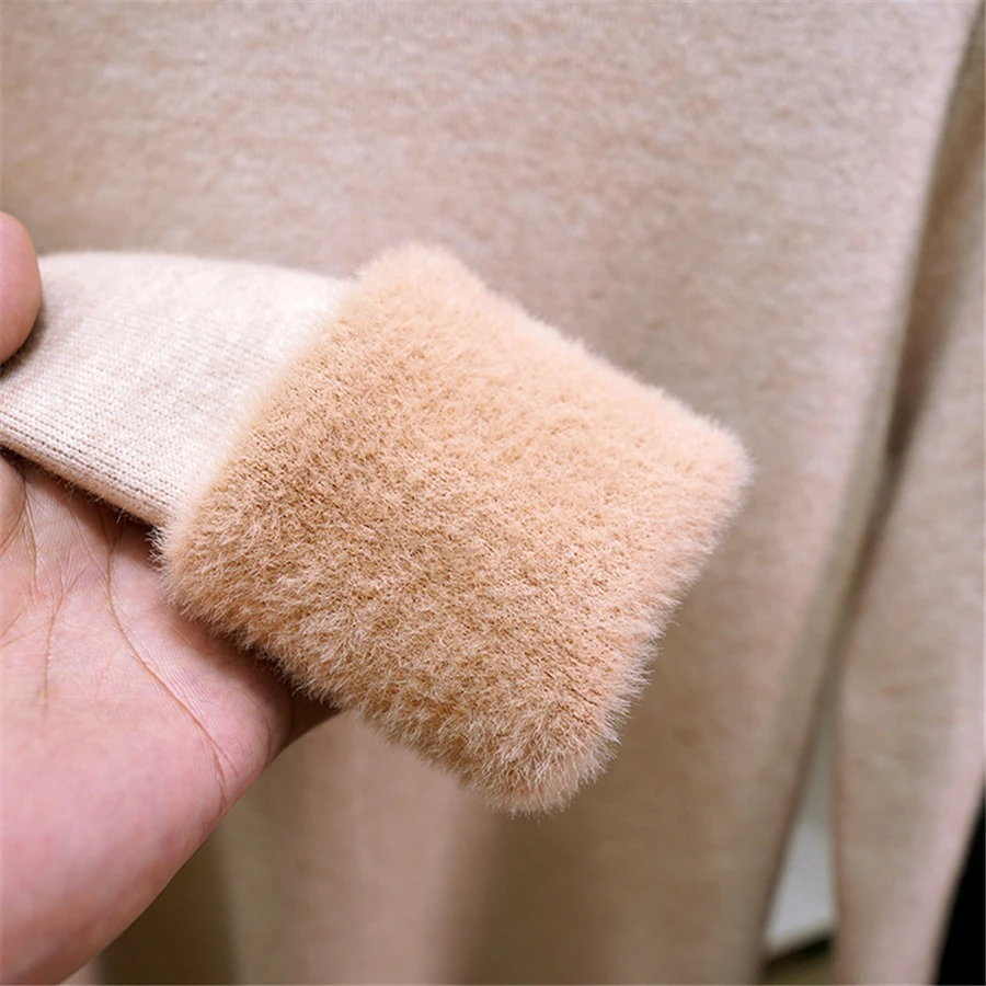 Sweater For Women Winter Thicken Turtleneck Slim Knit Pullover New Warm Plush Velvet Lined Knitwear Jumper Tops Casual Poleras - Image 32