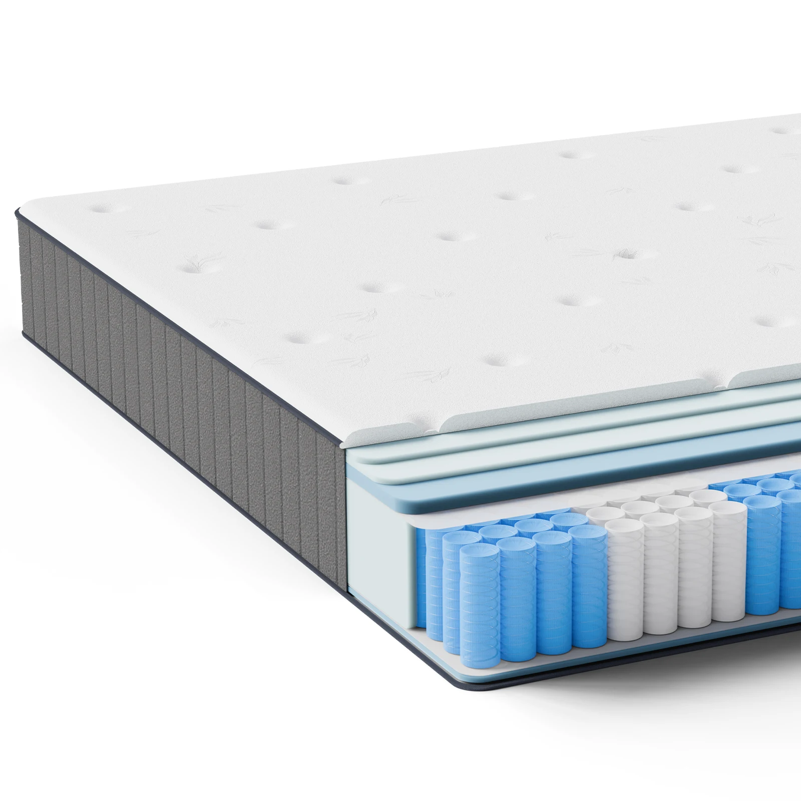 Pocket spring core mattress 25cm H3 - 7 zones with diatom foam & orthopedic support