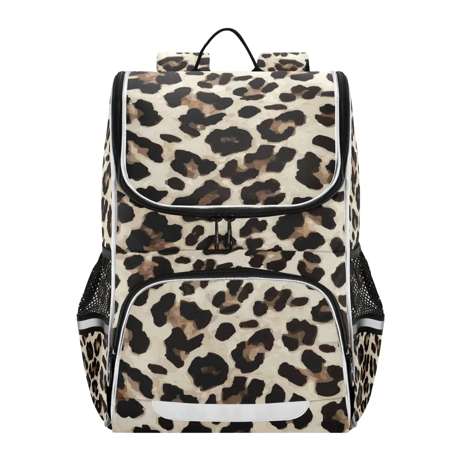 New Schoolbag Children Backpack Girl Primary Rainbow leopard tie-dye reflective stripe Book Bag Multi Pockets Japanese Backpacks - Image 8