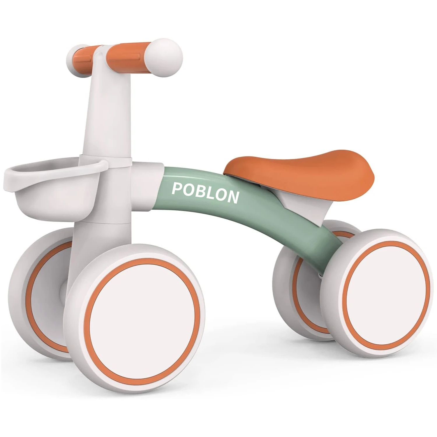 Baby Walkers, Poblon Unpedaled Baby Balance Bike for Children from 1 to 2 Years Old 12-24 Months 4 Wheels Bicycle with Basket - Image 8