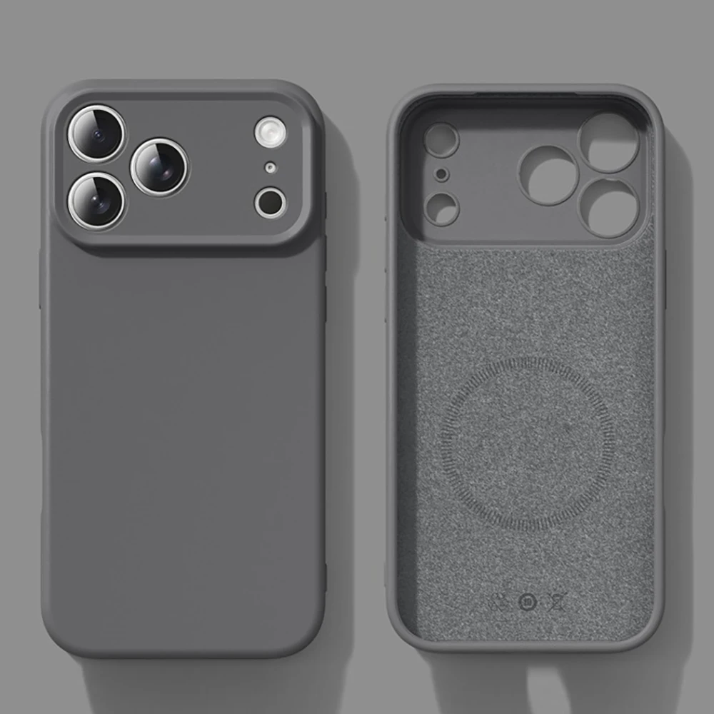 New Liquid Magnetic Silicone Phone Case For iPhone 17 16 15 14 13 12 Pro Max 16 Plus 17Pro 17 Air For Magsafe Soft Bumper Cover - Image 3