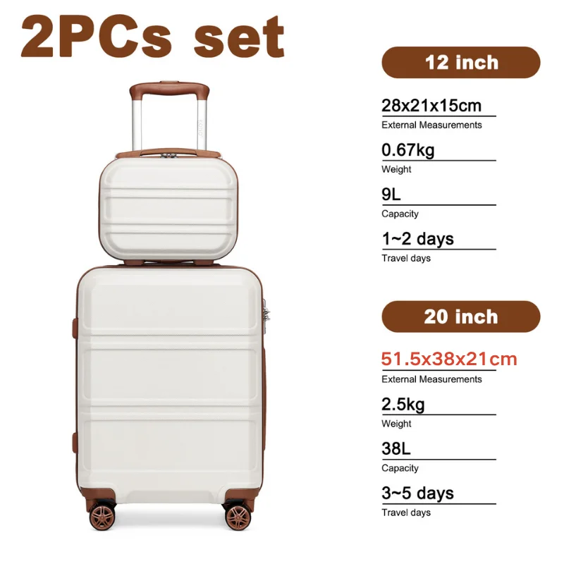 KONO 2/4/6-piece beauty case box cosmetics case hand luggage toilet bag travel bag luggage set - Image 11
