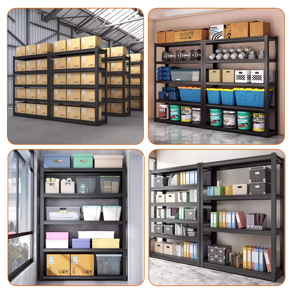 3/4 Tier storage rack Shelving Heavy Duty, Adjustable supermarket shelves carbon steel warehouse racks household storage racks - Image 6