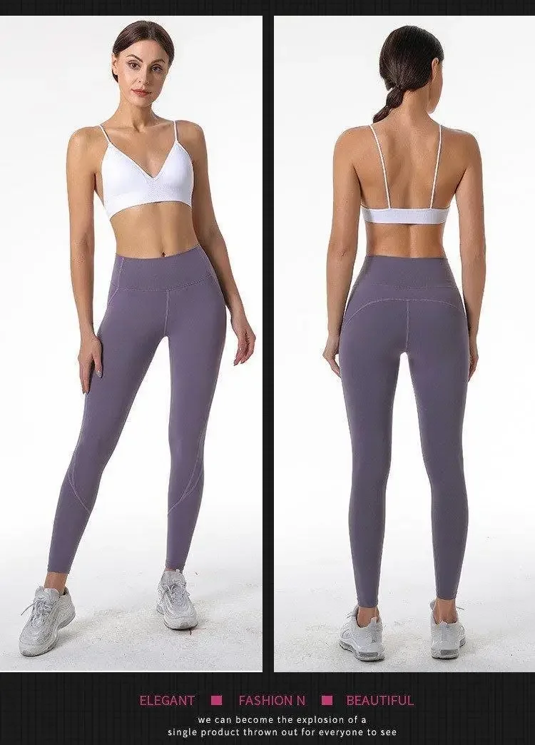 V Neck Seamless Triangle Cup Bra Camisole Underwear Wrapped Chest Women S M L Breathable Gather Up Sports Fitness Yoga Casual - Image 26