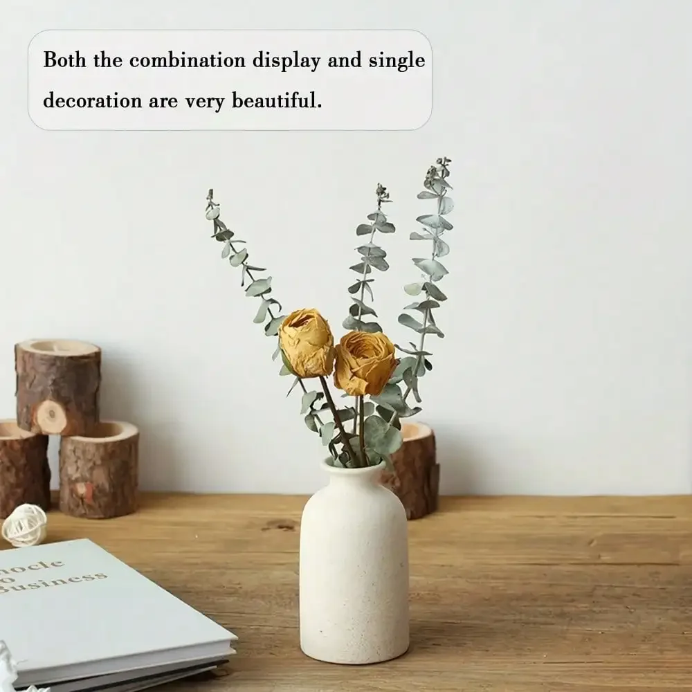 3PCS Bohemian Ceramic Vase Set, Matte Neutral Cylinder Vases for Home Decor, Mother's Day Gift & Living Room Elegant Decor - Image 9