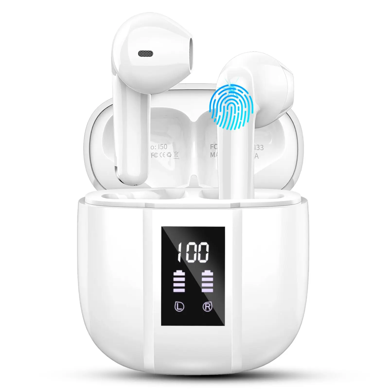 Wireless Earbuds, Bluetooth 5.3 Headphones In Ear with 4 ENC Mics, 42H Playtime LED Display Wireless Earphones. - Image 2