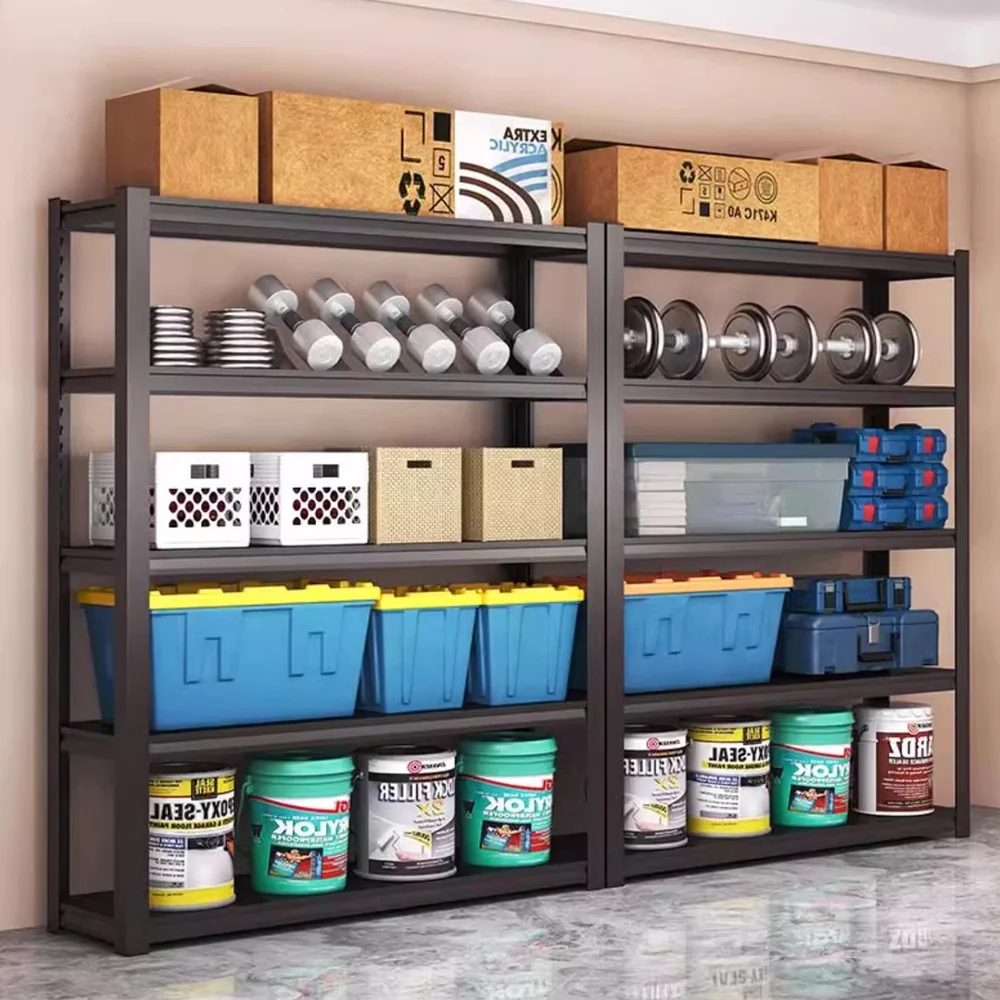 3/4 Tier storage rack Shelving Heavy Duty, Adjustable supermarket shelves carbon steel warehouse racks household storage racks - Image 3