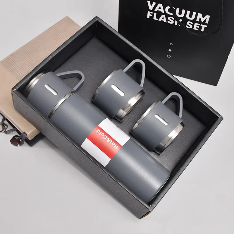 500ML Stainless Steel Vacuum Flask Gift Set Office Business Style Thermos Bottle Outdoor Hot Water Thermal Insulation Couple Cup - Image 24