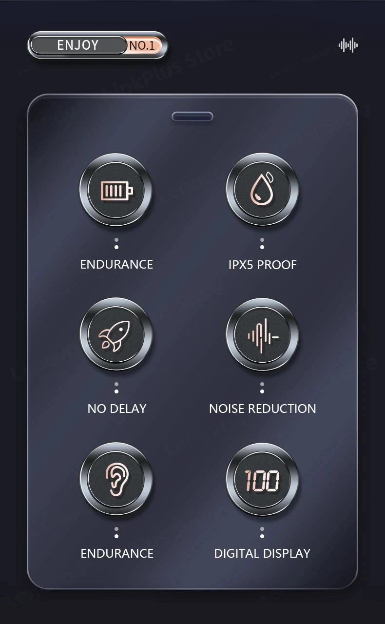 Lenovo Original LP75 TWS Bluetooth 5.3 Headphones Wireless Music Earphones LED Digital Display Noise Reduction Game Earbuds New - Image 15