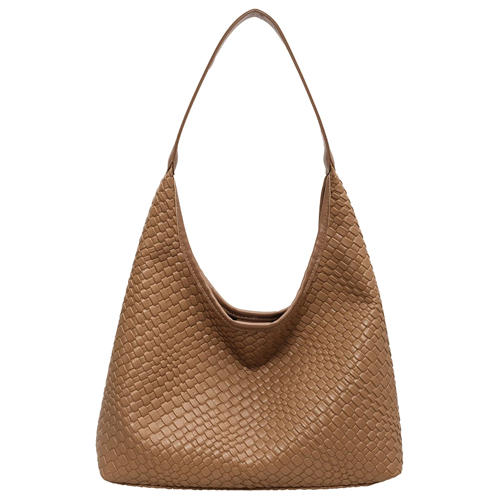 Stylish Women Large Shoulder Bag with Pouch Trendy PU Woven Tote Satchel Bag for Everyday Use and Shopping - Image 22