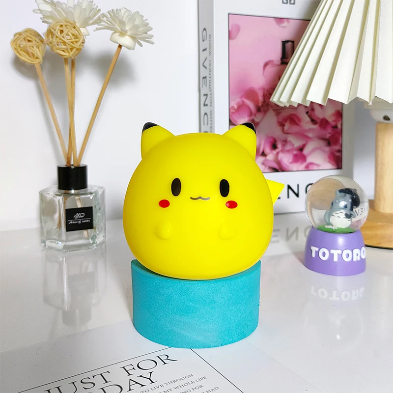 Genuine Pokemon elf Night Light Figure Pikachu Eevee Psyduck Bulbasaur Jirachi Bedside Lamp Bedrooms Children Toys Christmas Gif - Image 8