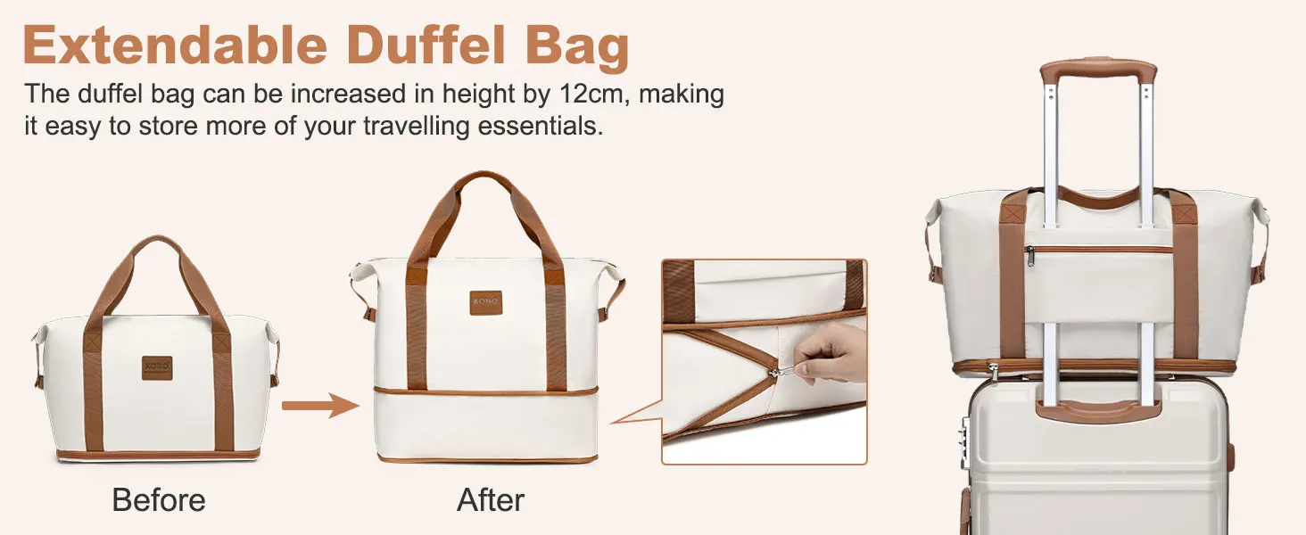 KONO 2/4/6-piece beauty case box cosmetics case hand luggage toilet bag travel bag luggage set - Image 18