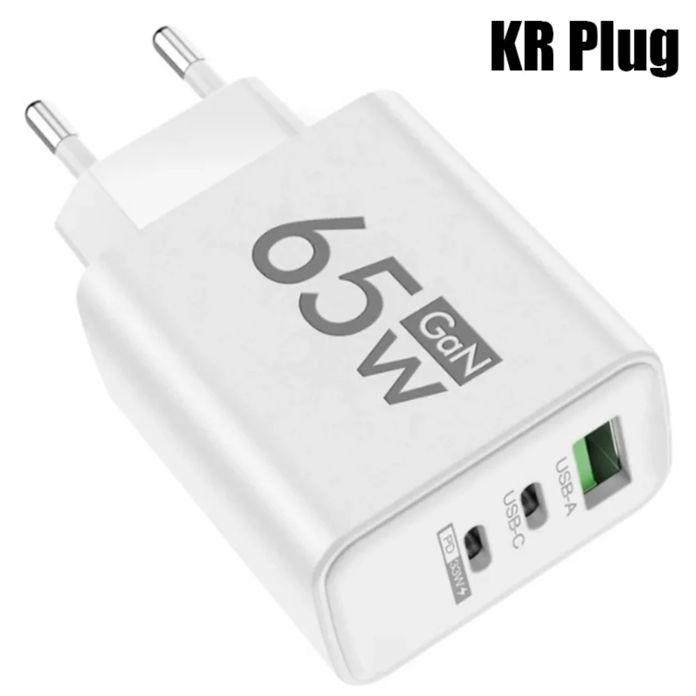 PD 65W GaN USB C Charger 3 Ports Fast Charger Quick Charge 3.0 Type C Phone Adapter For iPhone 15 16 Samsung Xiaomi Wall Charger - Image 11