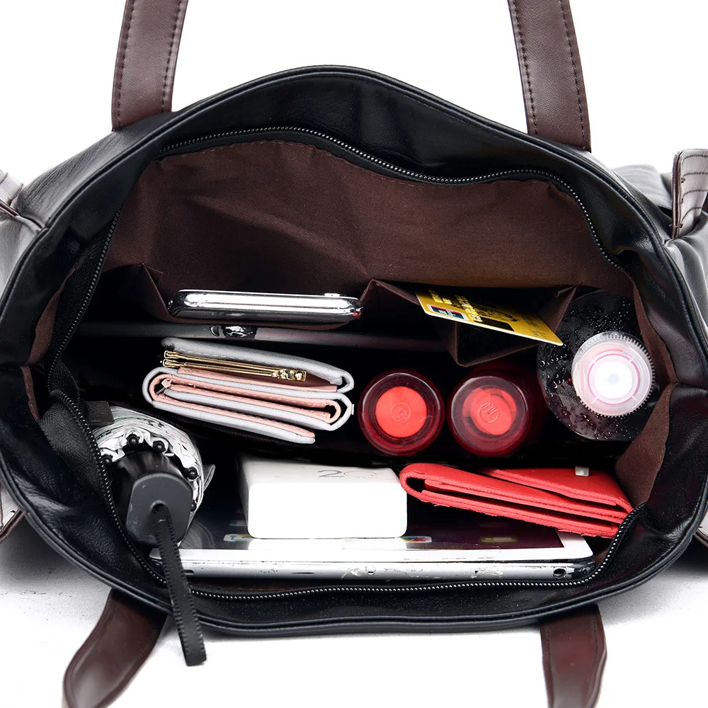 Large Capacity Handbags Women Soft Leather Shoulder Crossbody Bag Ladies Bucket Bags Retro Tote Luxury Satchel Handbag and Purse - Image 5